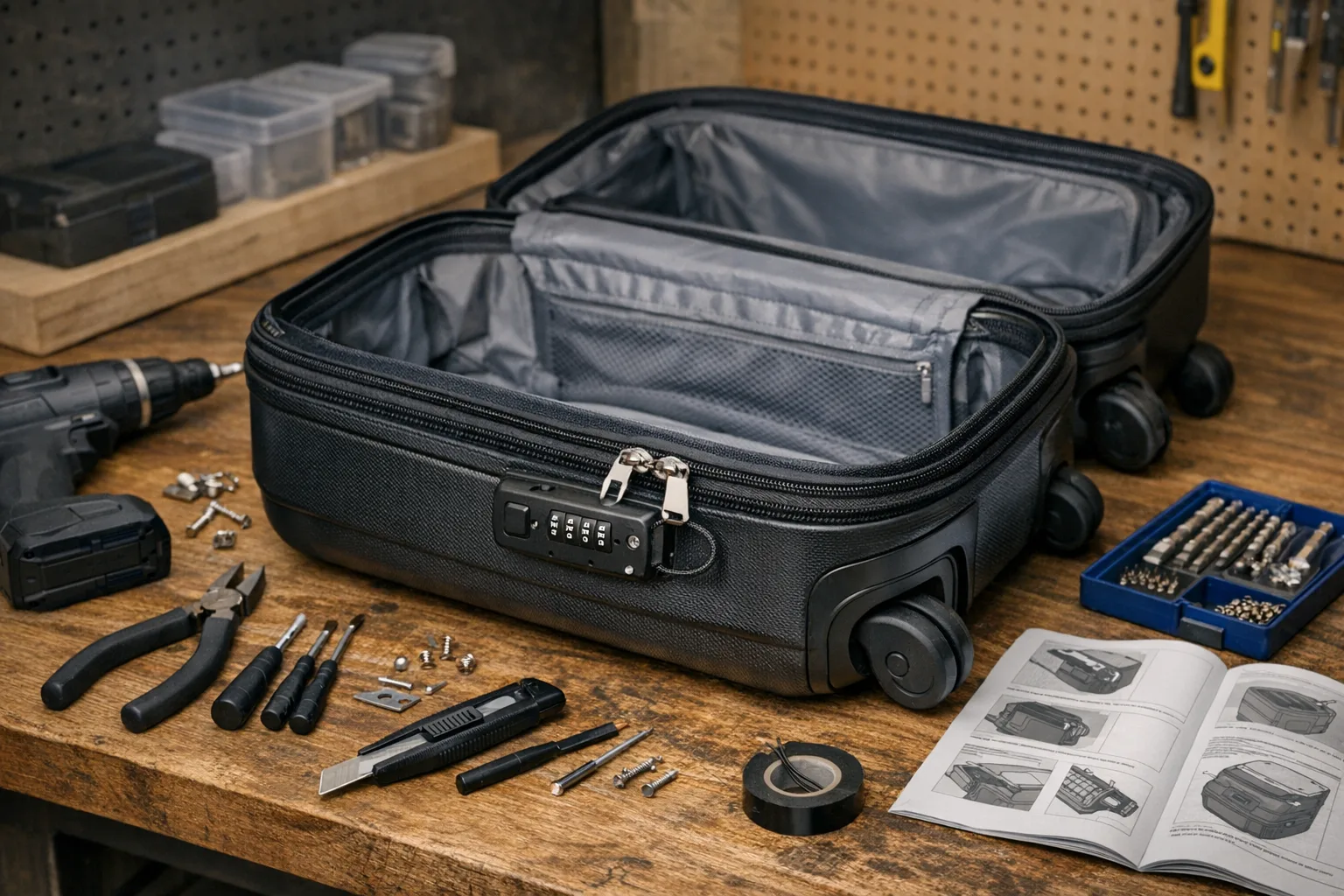 Kabinentrolley mit integriertem Schloss nachruesten: DIY-Anleitung fuer mehr Sicherheit