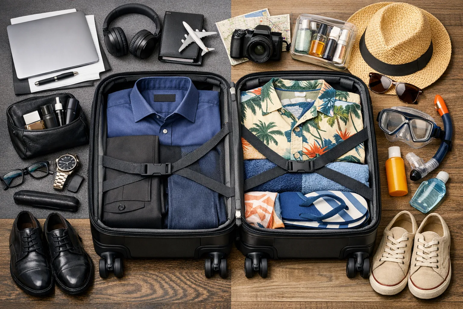 Kabinentrolley packen fuer verschiedene Reisesituationen: Tipps fuer Business, Urlaub und mehr