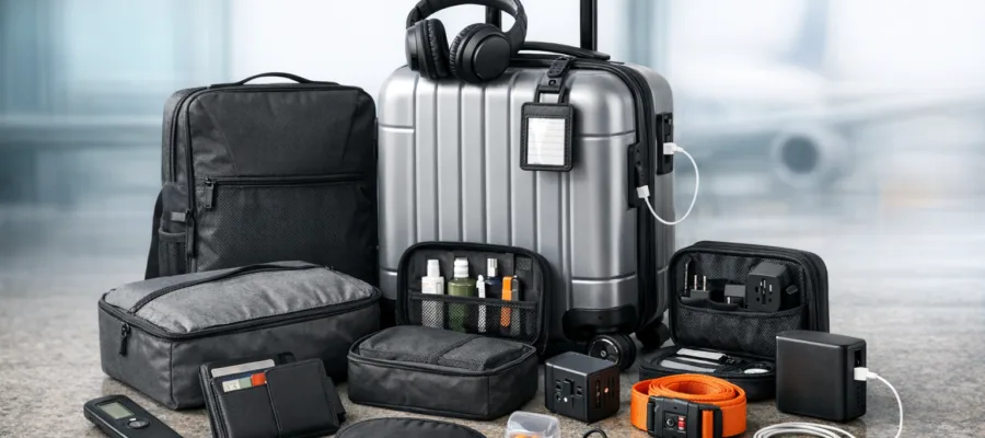 Smartes Reisen mit Kabinentrolley: Zubehoer und praktische Helfer