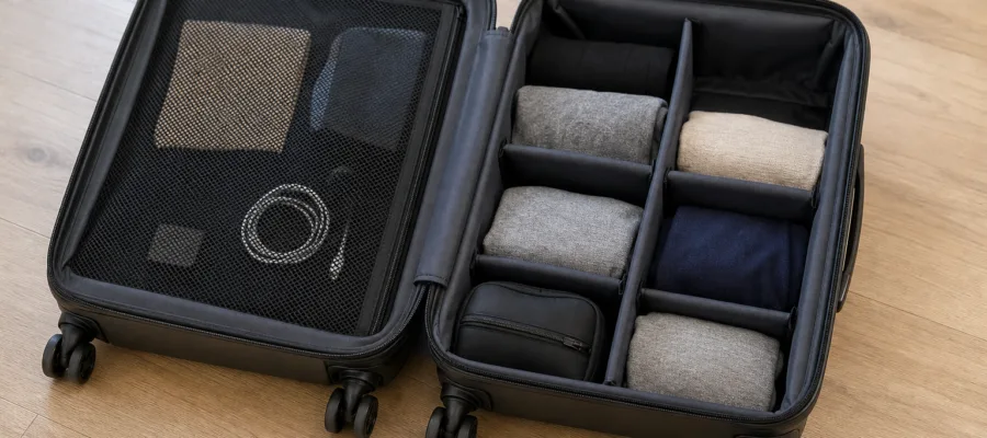 Kabinentrolley Inneneinteilung individuell anpassen: DIY-Tipps fuer mehr Stauraum
